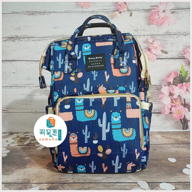 Baby Diaper Backpack- Blue Print